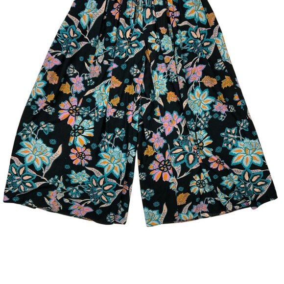 Free People Take It Easy Lounge Pant XS Twilight Combo Floral Wide Leg - Picture 10 of 13